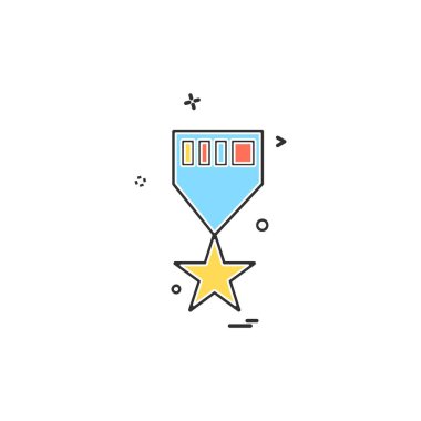 Madalya simgesi tasarım vektörü