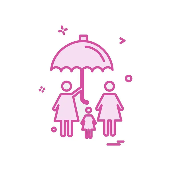 Umbrella Icon Design Vector Illustration — Stock Vector