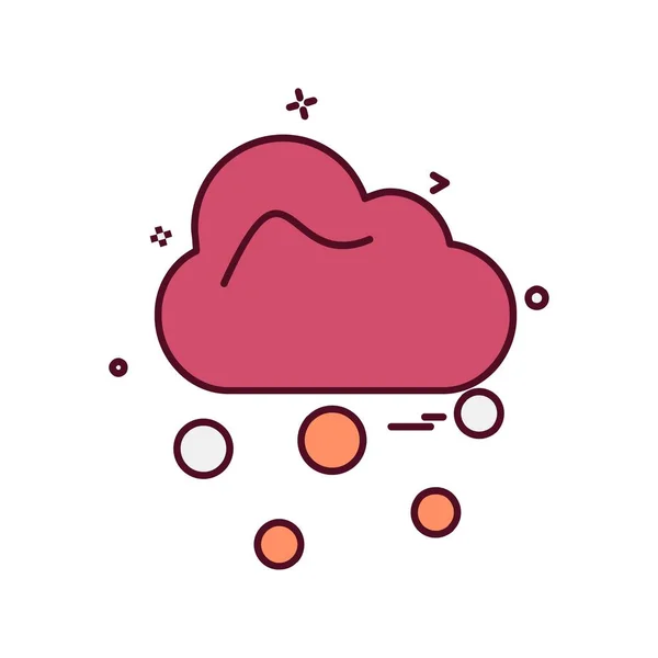 Nube Icono Diseño Vector — Archivo Imágenes Vectoriales