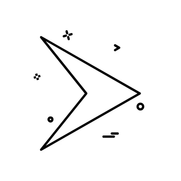 Right Arrow Icon Design Vector — Stock Vector