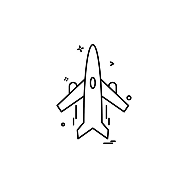 Aeroplane Icon Design Vector — Stock Vector