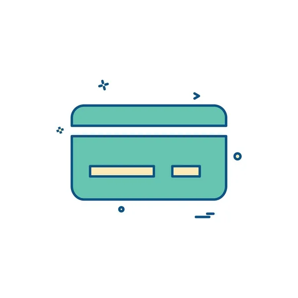 Credit Card Icon Design Colorful Vector Illustration — 图库矢量图片