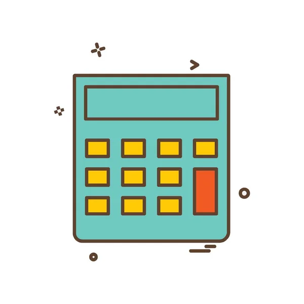 Calculadora Icono Diseño Vector — Vector de stock