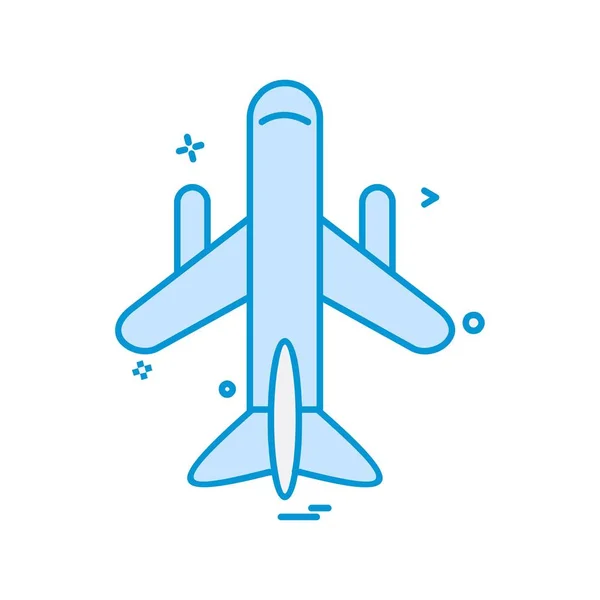 Icono Avión Diseño Vector — Vector de stock