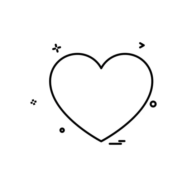 Conception Icône Coeur Illustration Vectorielle Pour Saint Valentin — Image vectorielle