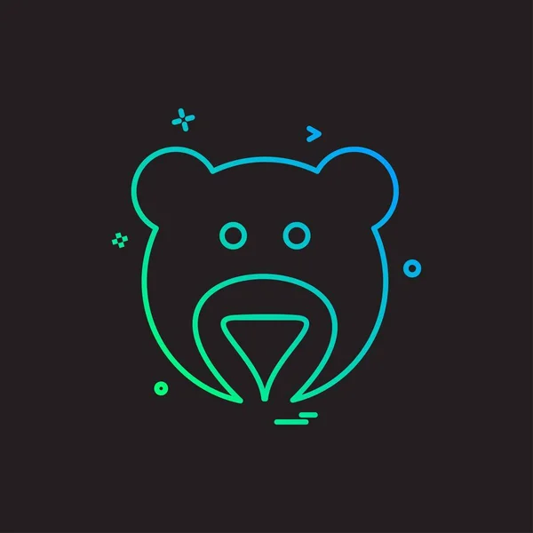 Niedźwiedź Ikona Projekt Wektor — Wektor stockowy