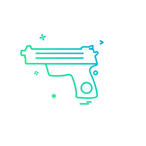 Gun Icon Design Vector — Stock Vector