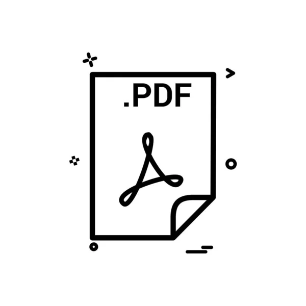 Pdf Uygulama Dosya Indirme Simgesi Vektör Tasarımı — Stok Vektör