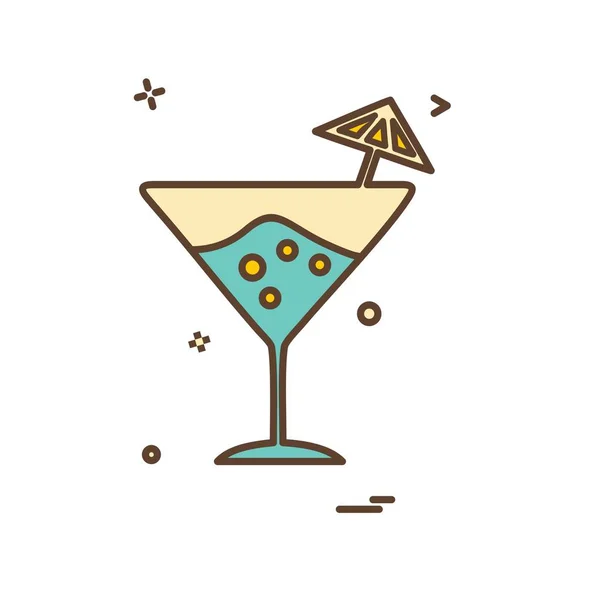 Drink Pictogram Ontwerp Kleurrijke Vectorillustratie — Stockvector