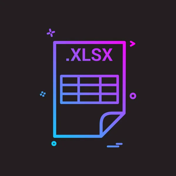 Xlsx应用程序下载文件格式图标向量设计 — 图库矢量图片