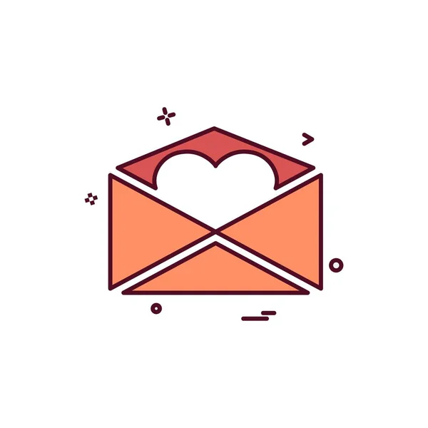 Día San Valentín Icono Diseño Vector — Vector de stock