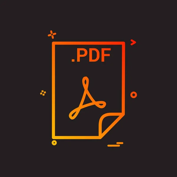 Pdf Uygulama Dosya Indirme Simgesi Vektör Tasarımı — Stok Vektör