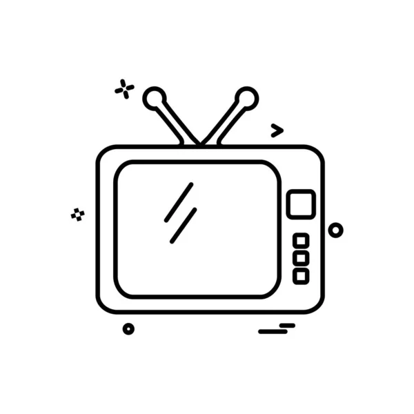 Вектор Проектирования Значков Телевидения — стоковый вектор