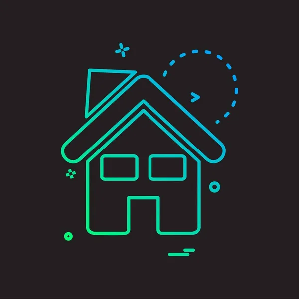 Ilustrasi Vektor Desain Ikon Real Estate - Stok Vektor