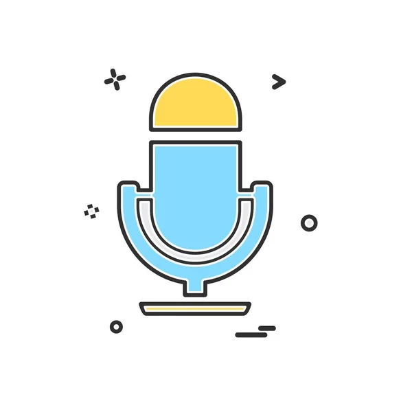 Mic Icon Design Vektor — Stockvektor