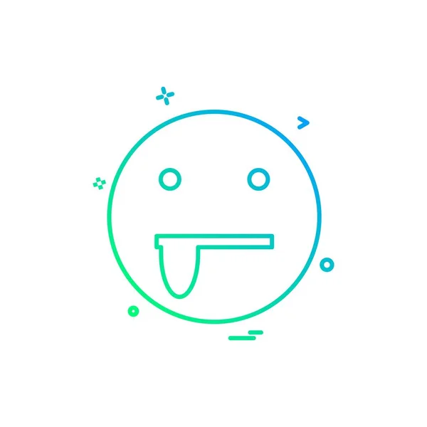 Emoji Ikon Design Vektorillustration — Stock vektor