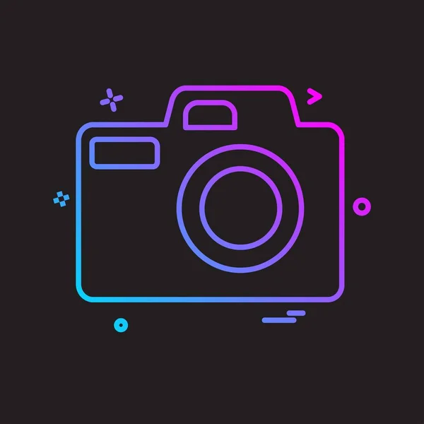 Camera Icon Design Vector — Stock Vector