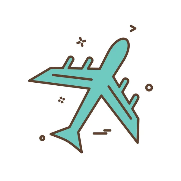 Plane Icon Design Vector — Stock Vector