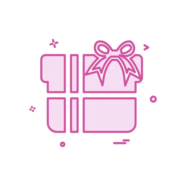 Giftbox Icon Design Vector Illustration — Stock Vector