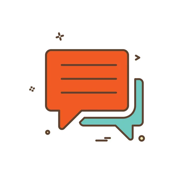 Conversation Chat Sms Icon Vector Design — Stock Vector