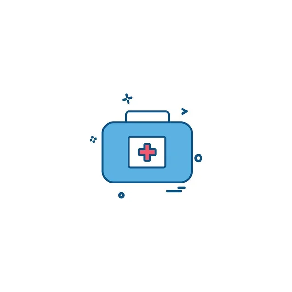 Primeros Auxilios Medicina Médica Icono Icono Icono Icono Diseño — Vector de stock