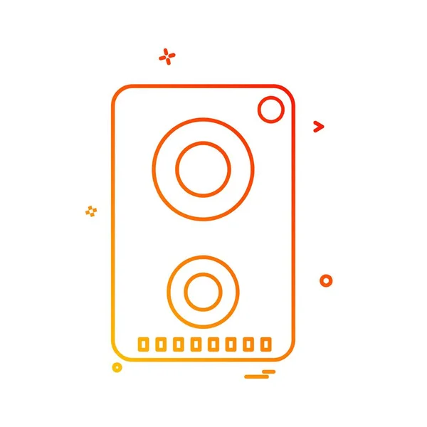 Speaker Pictogram Ontwerp Kleurrijke Vectorillustratie — Stockvector