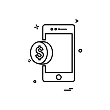 Dolar simgesi tasarım vektörü