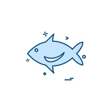 Balık simgesi tasarım vektörü 