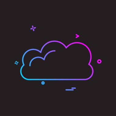 Bulut simgesi tasarım vektörü