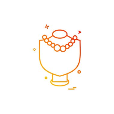 Kolye simgesi tasarım vektörü