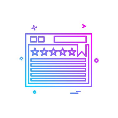 Web yerleşim simgesi tasarım vektörü