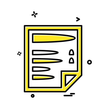 Belge simgesi tasarım vektörü 