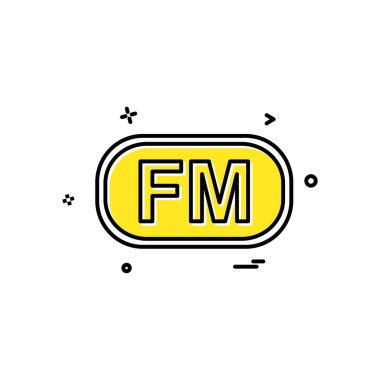 FM medya simge tasarlamak vektör 
