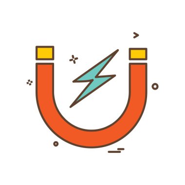 Elektrik akımı simge tasarım vektörü