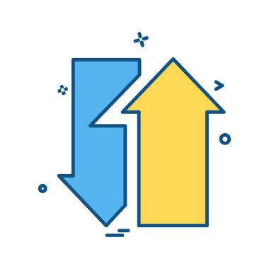 Ok simgesi tasarım vektörü