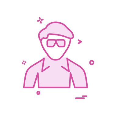 Avatar simge tasarım vektörü 