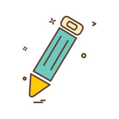 Kalem simgesi tasarım vektörü 