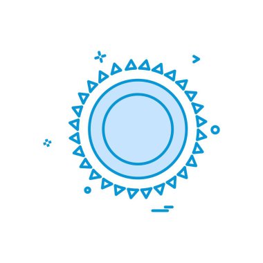 Güneş simgesi tasarım vektörü