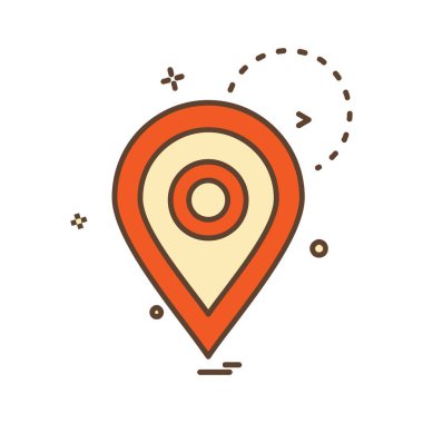 Gezinti simgesi tasarım, renkli vektör çizim