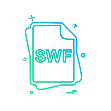 SWF dosya türü simge tasarlamak vektör