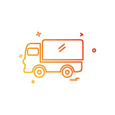 Kamyon simgesi tasarım vektörü