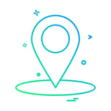 Gezinti simgesi tasarım, renkli vektör çizim