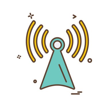 Wifi simge tasarım vektörü