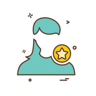 Kadın avatar simge tasarlamak vektör