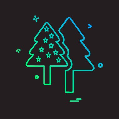 Noel ağacı simge tasarlamak vektör