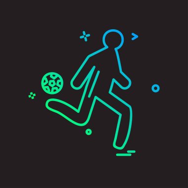 Futbol ikonu tasarım vektörü