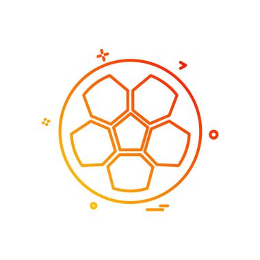 Futbol ikonu tasarım vektörü