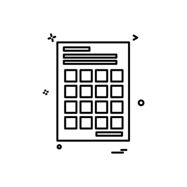 Hesap makinesi simgesi tasarım vektörü
