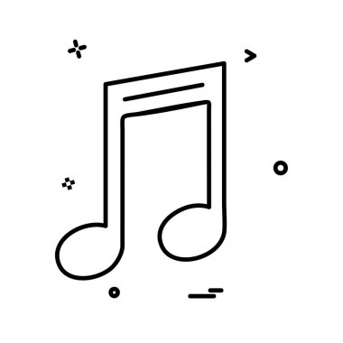 Müzik simge tasarlamak vektör