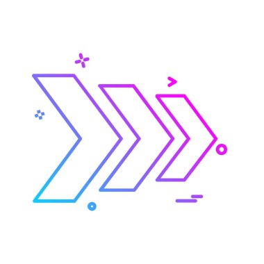 Sağ ok simge tasarlamak vektör